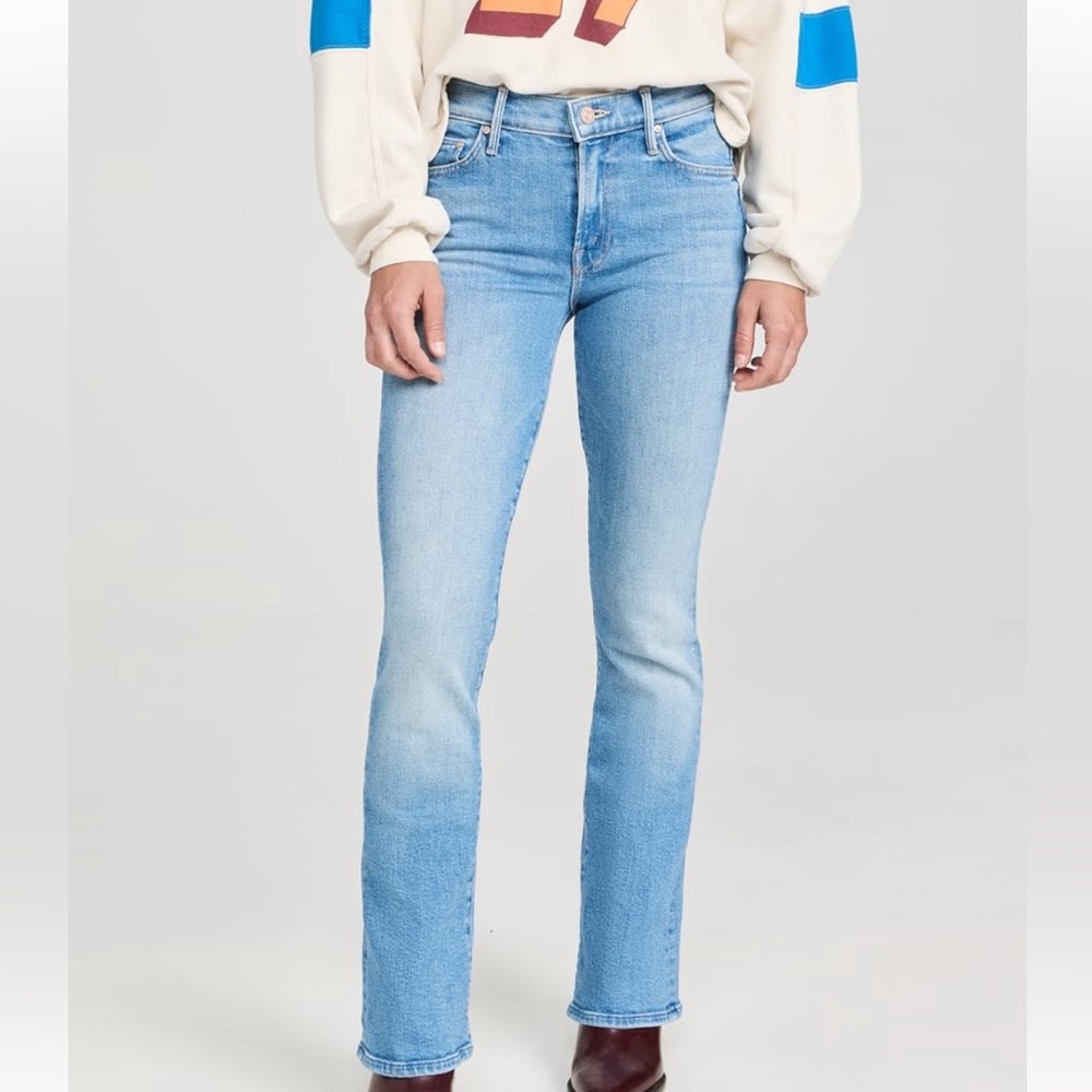 Light Blue Petite Mother Jeans